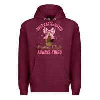 Burgundy over caffeinated moms club Premium Hoodie - JahusDesignShop