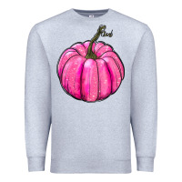 Heather Grey Breast Cancer Awareness Pink Pumpkin Premium Sweatshirt - RanaPortraitStore
