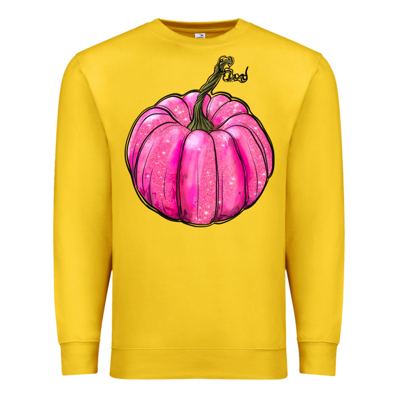 Breast Cancer Awareness Pink Pumpkin Premium Sweatshirt by RanaPortraitStore | Teevron