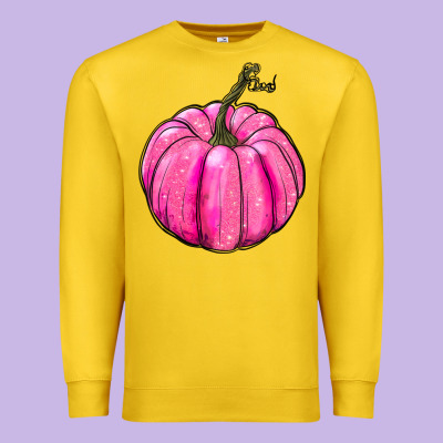 Premium Sweatshirt Breast Cancer Awareness Pink Pumpkin
