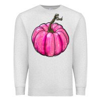 Oatmeal Heather Breast Cancer Awareness Pink Pumpkin Premium Sweatshirt - RanaPortraitStore