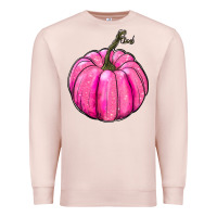 Pale Pink Breast Cancer Awareness Pink Pumpkin Premium Sweatshirt - RanaPortraitStore