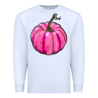 White Breast Cancer Awareness Pink Pumpkin Premium Sweatshirt - RanaPortraitStore