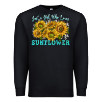Black just a girl who loves sunflower Premium Sweatshirt - texasbilliewilder