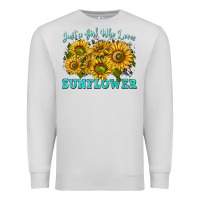 Dove Grey just a girl who loves sunflower Premium Sweatshirt - texasbilliewilder