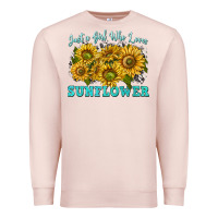 Pale Pink just a girl who loves sunflower Premium Sweatshirt - texasbilliewilder