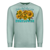 Seafoam just a girl who loves sunflower Premium Sweatshirt - texasbilliewilder