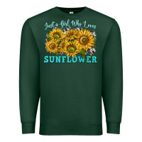 Sports Green just a girl who loves sunflower Premium Sweatshirt - texasbilliewilder