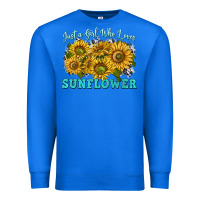 True Royal just a girl who loves sunflower Premium Sweatshirt - texasbilliewilder