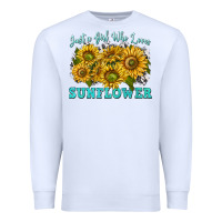 White just a girl who loves sunflower Premium Sweatshirt - texasbilliewilder