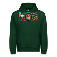 Forest Green teacher life rainbow frosted Urban Hoodie - JahusDesignShop