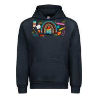 Navy teacher life rainbow frosted Urban Hoodie - JahusDesignShop