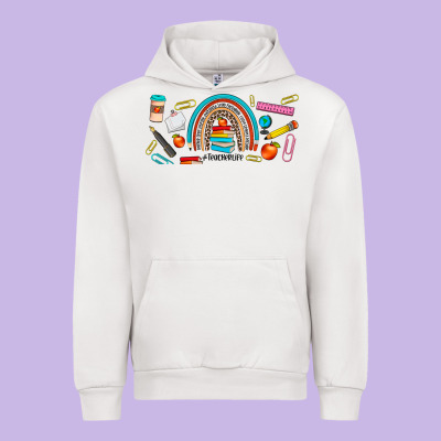 Teacher Life Rainbow Frosted Urban Hoodie Designed By Jahusdesignshop