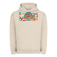 Pigment French Oak teacher life rainbow frosted Urban Hoodie - JahusDesignShop