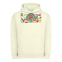Pigment Pistachio teacher life rainbow frosted Urban Hoodie - JahusDesignShop