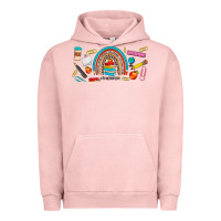 Pigment Salmon teacher life rainbow frosted Urban Hoodie - JahusDesignShop