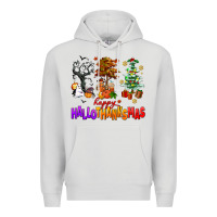 Dove Grey happy hallothanksmas trees Premium Hoodie - AdoDesignShop