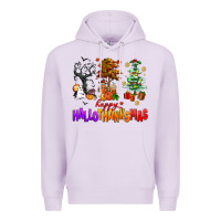 Lilac happy hallothanksmas trees Premium Hoodie - AdoDesignShop