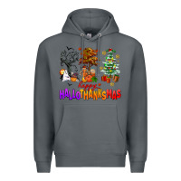 Rock happy hallothanksmas trees Premium Hoodie - AdoDesignShop