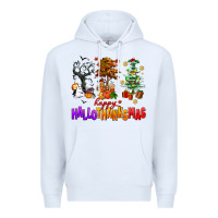 White happy hallothanksmas trees Premium Hoodie - AdoDesignShop