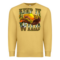 Antique Gold keep it wild western Premium Sweatshirt - texasbilliewilder