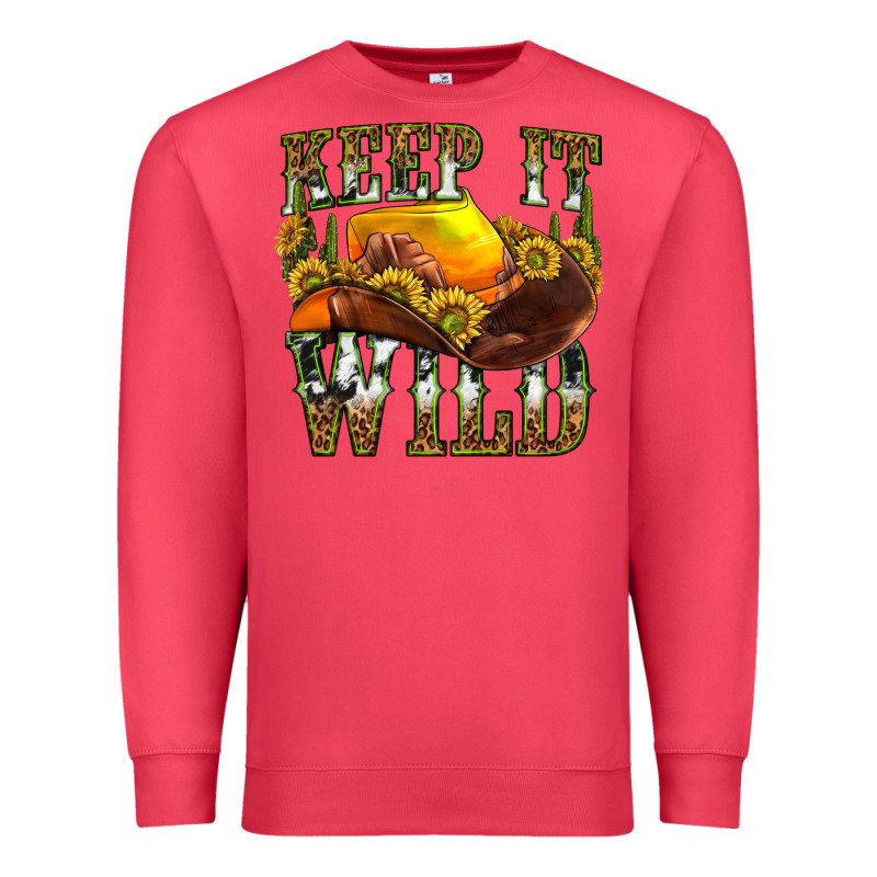 Keep It Wild Western Premium Sweatshirt by texasbilliewilder | Teevron