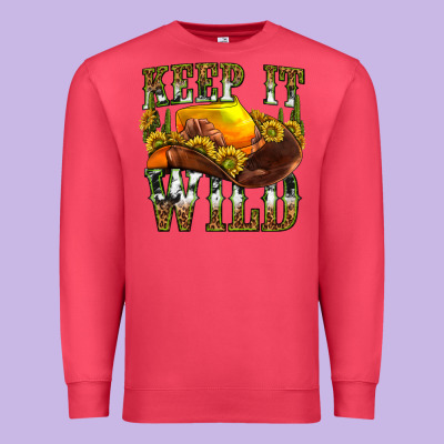 Keep It Wild Western Premium Sweatshirt Designed By Texasbilliewilder