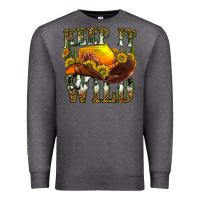 Charcoal Heather keep it wild western Premium Sweatshirt - texasbilliewilder