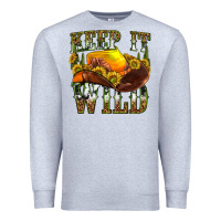 Heather Grey keep it wild western Premium Sweatshirt - texasbilliewilder