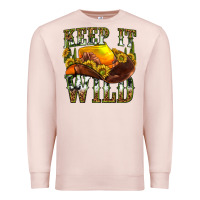 Pale Pink keep it wild western Premium Sweatshirt - texasbilliewilder
