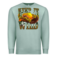 Seafoam keep it wild western Premium Sweatshirt - texasbilliewilder