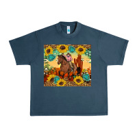 Midnight Navy cowgirl Urban Heavy Tee - Artiststas