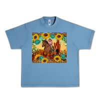 Pebble Blue cowgirl Urban Heavy Tee - Artiststas