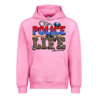 Fuchsia Pink police life Urban Hoodie - AdoDesignShop