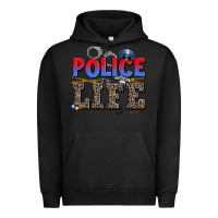 Pigment Black police life Urban Hoodie - AdoDesignShop