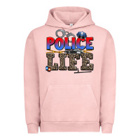 Pigment Salmon police life Urban Hoodie - AdoDesignShop