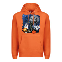 Carrot halloween tree and ghosts Premium Hoodie - AdoDesignShop