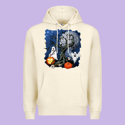 Halloween Tree And Ghosts Premium Hoodie Designed By Adodesignshop
