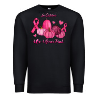 Black In October We Wear Pink Pumpkins Premium Sweatshirt - RanaPortraitStore