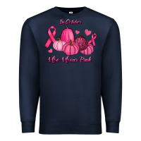 Navy In October We Wear Pink Pumpkins Premium Sweatshirt - RanaPortraitStore