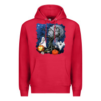 Cardinal halloween tree and ghosts Premium Hoodie - AdoDesignShop