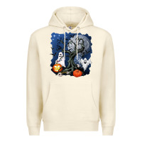 Sandshell halloween tree and ghosts Premium Hoodie - AdoDesignShop