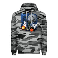 Slate Camo halloween tree and ghosts Premium Hoodie - AdoDesignShop