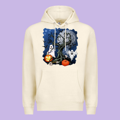 Halloween Tree And Ghosts Premium Hoodie Designed By Adodesignshop
