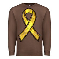 Chestnut Gold Cancer ribbon Premium Sweatshirt - RanaPortraitStore
