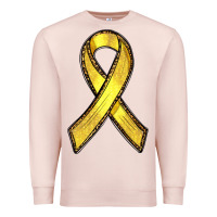 Pale Pink Gold Cancer ribbon Premium Sweatshirt - RanaPortraitStore