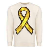 Sandshell Gold Cancer ribbon Premium Sweatshirt - RanaPortraitStore