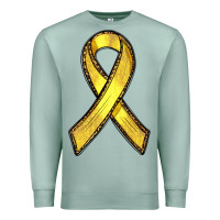 Gold Cancer Ribbon Premium Sweatshirt | Teevron