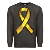 Smoke Gold Cancer ribbon Premium Sweatshirt - RanaPortraitStore
