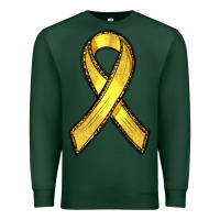 Sports Green Gold Cancer ribbon Premium Sweatshirt - RanaPortraitStore